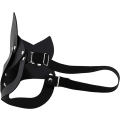 Miniatyrbild 4 av 5: Svart lyxig läder katt räv maskeradmask för kvinnor