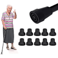 Miniatyrbillede 3 af 4: 10 Cane Tips Krykker Gummipuder Gåkrykke Tips til Standard og Foldbare Gåkrykker, Gummikrykke Tips (16mm)