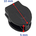 Miniatyrbillede 1 af 5: Udskiftningsskyder til sengelinned, #3 skyder, 10 stk., sort, til 4,5 mm bredde spiral nylon lynlåse, reparationslynlås til sengelinned