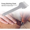 Miniatyrbillede 3 af 5: Læder sy syl, 6 spids sy syl, høj hastighed stål læder pin hul med fast afstand til stansning stempling(4mm)