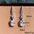 Miniatyrbilde 5 av 5: Øredobber Enkle eggformede Culet High Carbon Diamond Øredobber For