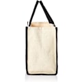 Miniatyrbillede 3 af 5: Klassisk sort og hvid lærred tote taske, BLANK, 43 x 30 x 20cm