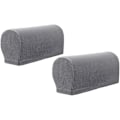 Miniatyrbillede 1 af 4: Pakke Armlæn Beskytter Bløde Stræk Polyester Spandex Stof Vandafvisende Skridsikker Armlæn Overtræk til Stol Sofa Couch, Lysegrå