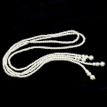 Pikkukuva 4 / 4: Pitkä helminauha Faux Pearls -kaulakorun setti Helmillinen pitkä helminauha 1920-luvun G
