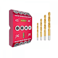 Miniatyrbillede 1 af 5: 30 45 90 Graders Vinkelbor Guide Jig Bor Guide med 4 Bits 4 Størrelser Bor Jig til Vinklede og Strai