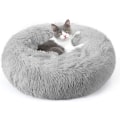 Miniatyrbild 1 av 5: Kattbädd för inomhuskatter, fluffig rund självvärmd lugnande mjuk P