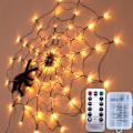 Miniatyrbilde 3 av 3: Halloween LED-spindelvevstrenglys med fjernkontrollmoduser M