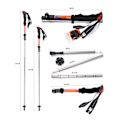 Miniatyrbillede 2 af 5: Trekking Pole Vandrestave 7075 Aluminium Foldbar, Justerbar, Ul