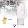 Miniatyrbilde 2 av 5: 6 par hvite nylon arbeidshansker, sømløse sklisikre monteringshansker