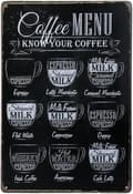 Retro metallskylt - För Café