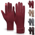 Miniatyrbild 3 av 5: Dam vinter touch screen full finger plysch foder knappar utomhus