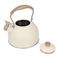 Miniatyrbillede 1 af 5: Rustfrit Stål Fløjtende Tekande 2.5L Ergonomisk Håndtag Tekande Beige