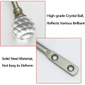 Pikkukuva 4 / 5: Pieces Crystal Curtain Tiebacks U Design Verhokoukut Metalliset Verhonpidikkeet Verhonpidikkeet (Hopea)