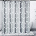 Miniatyrbillede 1 af 5: Grå Stof Bruseforhæng, Vandafvisende Design og Polyester, Hurtig