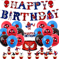 Miniatyrbillede 1 af 5: Spiderman tema børnefødselsdagsfest banner dekoration f