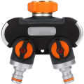 Miniatyrbillede 1 af 5: Dele og fittings 2-vejs splitter, slange splitter have splitter justerbar og låsbar vandstrøm, fordeler til havevanding (europæisk 3/4 gevind)