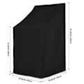 Pikkukuva 2 / 3: Puutarhatuolin suojus, 65x65x80/120 cm Vedenpitävä Puutarhatuolin suojus, 210D Oxford UV-suojattu - Musta