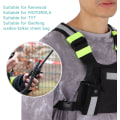 Miniatyrbillede 4 af 5: Walkie Talkie Sele Hylster Radiotasker, Justerbar Nylon Brystpakke, Universal Radio Vest, Grøn Reflekterende Brysttaske, til Motorola, til TYT