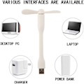 Miniatyrbillede 4 af 5: 6 stk. Mini USB-ventilator Bærbar Fleksibel Køler Ventilator til Computer PC Bærbar Powerbank