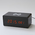 Miniatyrbillede 4 af 5: Træ Digitalt Vækkeur, Elektronisk Vækkeur med 3 Alarm Indstillinger