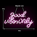 Miniatyrbillede 2 af 5: Good Vibes Lys Kun Reklame Pink LED Ord Lys Skilt Neon Lys Akryl Bogstaver LED Neon Skilt til Soveværelse Væggen Bar Fest Dekoration Lys Skilt