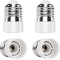 Miniatyrbild 1 av 5: E27 till E14 4-pack sockeladapter Högkvalitativ lampbas sockelkonverteradapter för LED-lampor och glödlampor och CFL-lampor