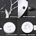 Miniatyrbillede 5 af 5: Belyst Birktræ Batteridrevet Timer Varmt Hvidt Led Kunstigt