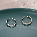 Miniatyrbillede 3 af 5: Forgyldte ringe med kubisk zirkonia kærlighedsring, ringe til kvinder - 2-pak