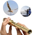 Miniatyrbilde 1 av 5: 25x30 Pirat Messing Teleskop, Zoombar Kikkert, Foldbar Bærbar