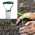 Miniatyrbillede 4 af 5: Rustfrit løgplanter Håndholdt løgplanter med fjederhåndtag og dybdeskala Have løg Havearbejde værktøj