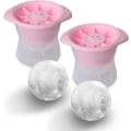 Miniatyrbilde 1 av 4: Store sfæriske isbitbrett 6 cm sett med 2 (Rosa)