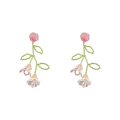 Miniatyrbillede 1 af 5: Frøperle Drop Dangle Øreringe til Kvinder Piger, Boho Statement H