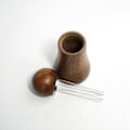 Miniatyrbillede 3 af 5: 1 stk. Kaffe Klud Pulver Nål Omrøring Løs Pulver Nål Rustfrit Stål med Klud-stil Pulver Nål Base, 9,2*4,6cm