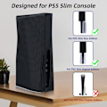 Pikkukuva 2 / 5: PS5 Slim Pölysuoja Naarmuuntumista Estävä Pölysuoja Playstation 5 Slim Digital/Disc Pelikonsolille - Musta