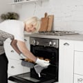 Miniatyrbilde 5 av 5: Varmebestandige hansker for matlaging - 2 par varmebestandige stekeovnshansker Kjøkkenhansker for matlaging Hvite bomullshansker Kvinner - Matlaging Baking Grilling Hansker Varmebestandige utendørs