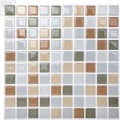 Miniatyrbild 1 av 3: 23,6x23,6cm, 3D mosaik kakel självhäftande väggdekaler kakel backsplash