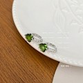 Miniatyrbillede 5 af 5: Grønne Diamant Hjerte Øreringe