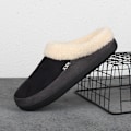 Miniatyrbillede 1 af 3: Herres varme memory foam ruskindsplys foret shearling foret slip on indendørs