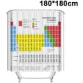 180X180Cm Dekorativ Dusch Periodiska Systemet Multiplikation med Co