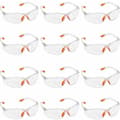 Set med 12 klara skyddsglasögon - skyddsglasögon med plastlins