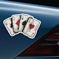Miniatyrbillede 4 af 5: Universal Bilklistermærke Sjov Poker Mærkat Karosseri Vindue Reflekterende Vandtæt 15 x 10 cm