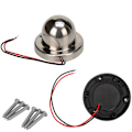 Miniatyrbillede 2 af 5: Universal 12V rustfrit stål rød+grøn LED navigationslys til