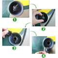 Miniatyrbillede 4 af 5: 2 stk. Spiral Inflation Valve med Kapsel Universal Envejs Inflation Valve Udskiftning Reservedel Annex Tilbehør til Reparation af Oppustelig Båd Jolle