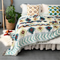 Miniatyrbild 3 av 3: Southwest filt kast dubbelsidig Aztec Southwest kast multifunktionellt överdrag för soffa stol soffa säng utomhus strand resa 90*150cm