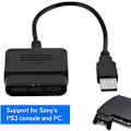 Pikkukuva 4 / 5: PS2-ohjainmuunnin, PS2-PS3-ohjainsovitin PS2 USB:lle PC:lle tai PS3:lle langattomaan langalliseen ohjaimeen PS1 PS2, tukee WIN98 ME 2000 XP Vista WI