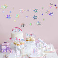 Pikkukuva 5 / 5: 12m Glitter-tähti-garland Kaksoispuolinen Hologrammipaperi-garland Koriste Paperi-garland Sopii Hääihin, Syntymäpäiville, DIY-koristeluun
