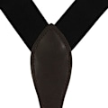 Miniatyrbilde 4 av 5: Stilige Herrebukseseler Sett Elastisk Justerbar Y-Formet 4 Heavy Duty Metallklips for Menn Opp Til 2m Høy (Svart)