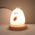 Miniatyrbillede 1 af 3: 1 stk. Sød kaninformet nattelys - bærbar lampe, USB-genopladelig