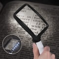 Miniatyrbillede 4 af 5: Rektangulær læseforstørrelsesglas med 5 LED-lys, 2 intensitetstilstande