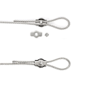 Miniatyrbillede 2 af 4: 10 stk. Wire Rope Klemme, M3 Kabelklemme, Rustfrit Stål Kabelklemmer til 3 mm Stålwire, Simplex Klemmer til Byggepladser og Skibe